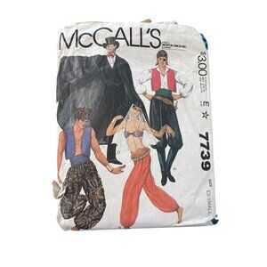 80s McCalls 7739 Sewing Pattern Size XS Costumes 1981 Pirate & Arabian Style CUT